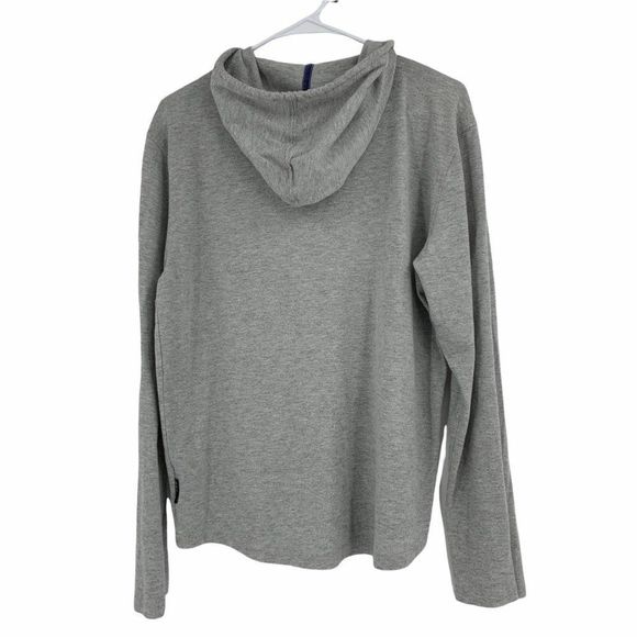 Womans Hoodie Top Lounge Brooklyn Cloth Large 9942 Gray Pocket Drawstring - Picture 3 of 5